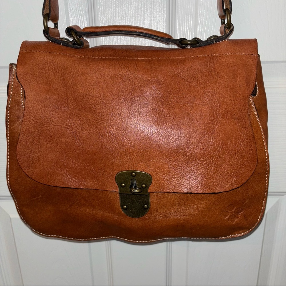 Patricia Nash Cadiz brown Leather Messenger Bag